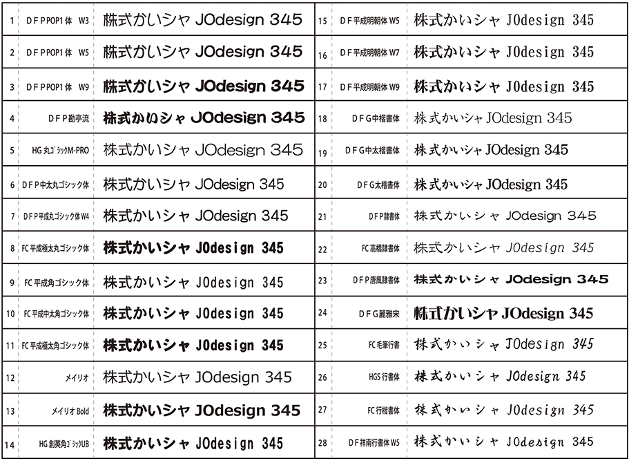 日本字フォント